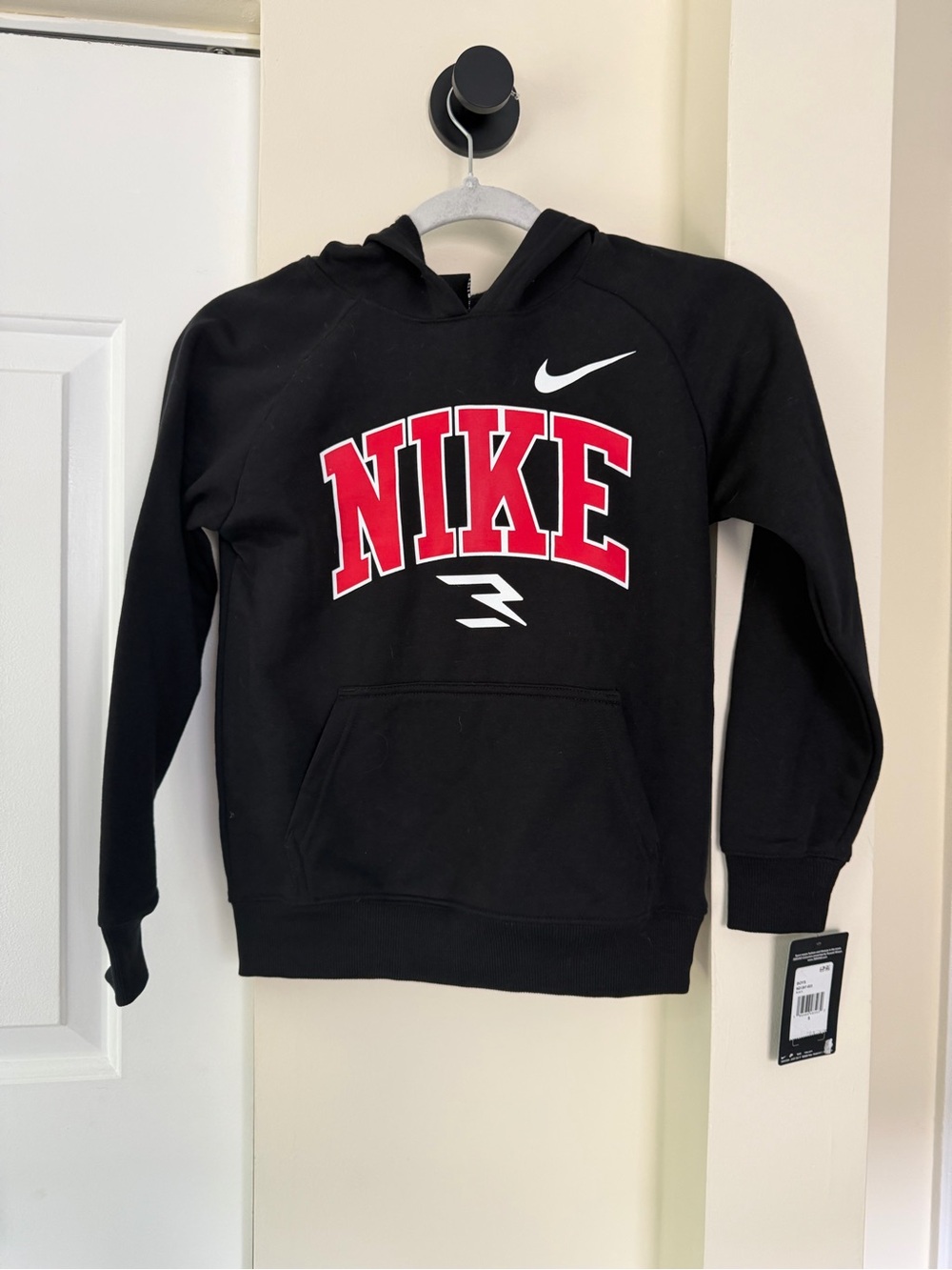Nike Black Hoodie with Red & White Logo